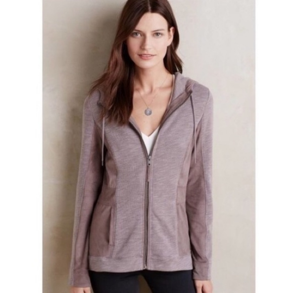Anthro Akemi + Kin Mauve Abbe full zip Hoody L